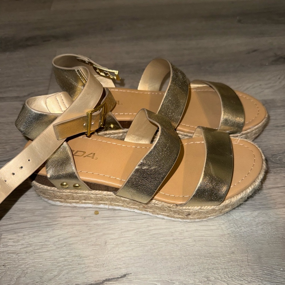 Soda Gold Sandals for Women
